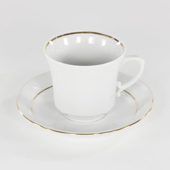 CHODZIEŻ KAMELIA B014 ZŁOTA LINIA Zestaw kawowy 39 el / 12 osób / porcelana