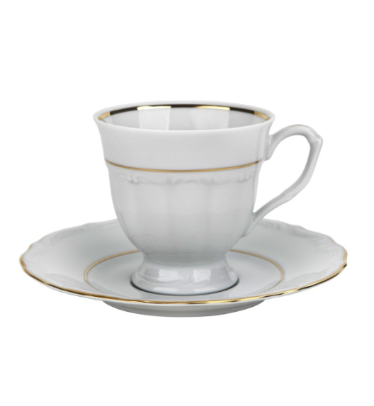 CHODZIEŻ MARIA TERESA B014 ZŁOTA LINIA Zestaw kawowy 39 el / 12 osób / porcelana