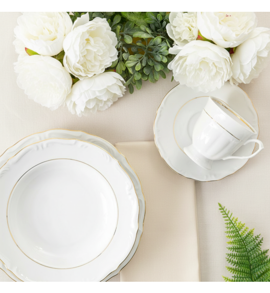 CHODZIEŻ MARIA TERESA B014 ZŁOTA LINIA Zestaw kawowy 39 el / 12 osób / porcelana