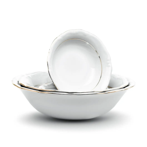 CHODZIEŻ MARIA TERESA B014 ZŁOTA LINIA Zestaw obiadowy 44 el / 12 osób / porcelana