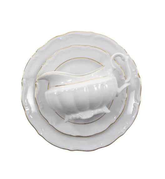 CHODZIEŻ MARIA TERESA B014 ZŁOTA LINIA Zestaw obiadowy 44 el / 12 osób / porcelana