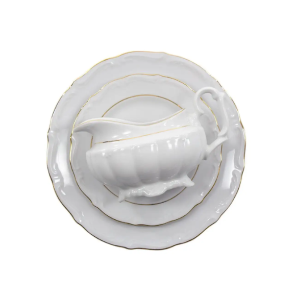 CHODZIEŻ MARIA TERESA B014 ZŁOTA LINIA Zestaw obiadowy 44 el / 12 osób / porcelana