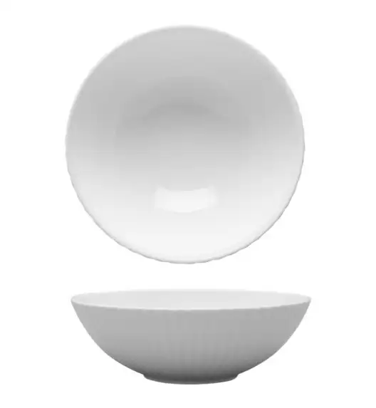 LUBIANA DAISY Salaterka 21 cm | biała porcelana | luz