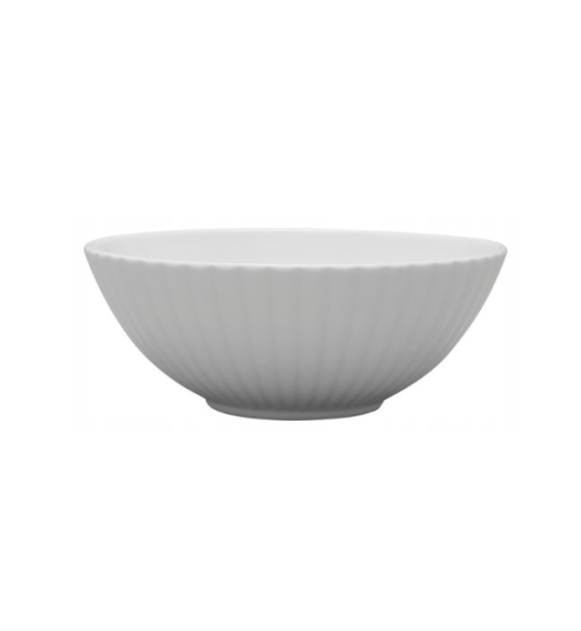 LUBIANA DAISY Salaterka 21 cm | biała porcelana | luz