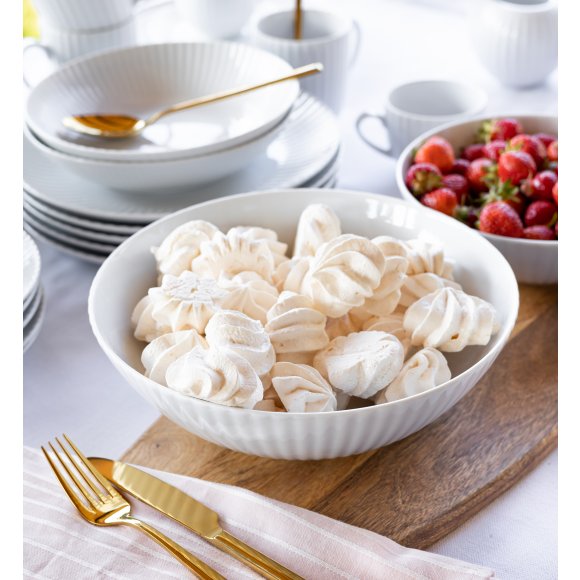 LUBIANA DAISY Salaterka 26 cm | biała porcelana | luz