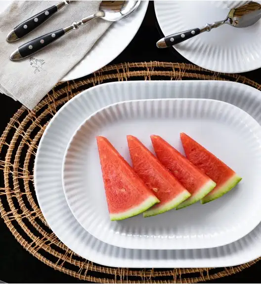 LUBIANA DAISY Półmis 28 cm | biała porcelana | luz