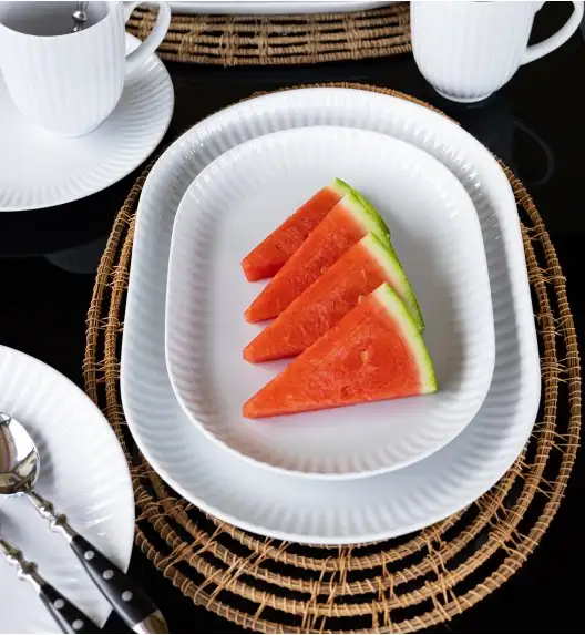 LUBIANA DAISY Półmis 28 cm | biała porcelana | luz