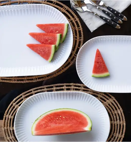 LUBIANA DAISY Półmis 28 cm | biała porcelana | luz