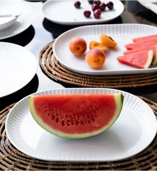 LUBIANA DAISY Półmis owalny 36 cm | biała porcelana | luz