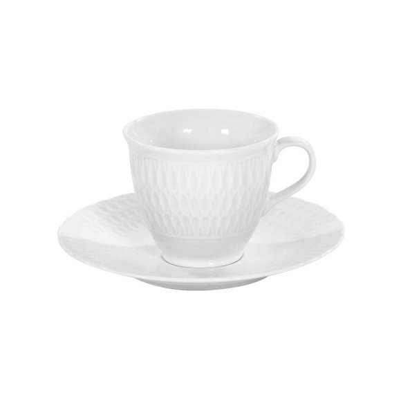 ĆMIELÓW SOFIA 0001 BIAŁA Zestaw kawowy 21 el / 6 osób / porcelana