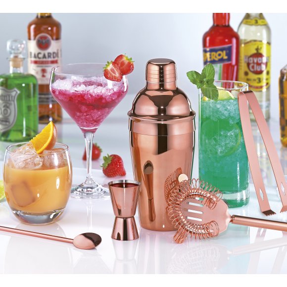 CILIO MANHATTAN Zestaw barowy do drinków i koktajli 5 el. / miedziany / FreeForm