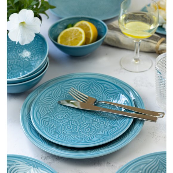 LUBIANA ORIENTAL | K6 NIEBIESKI | Serwis obiadowy 12/36 el | porcelana