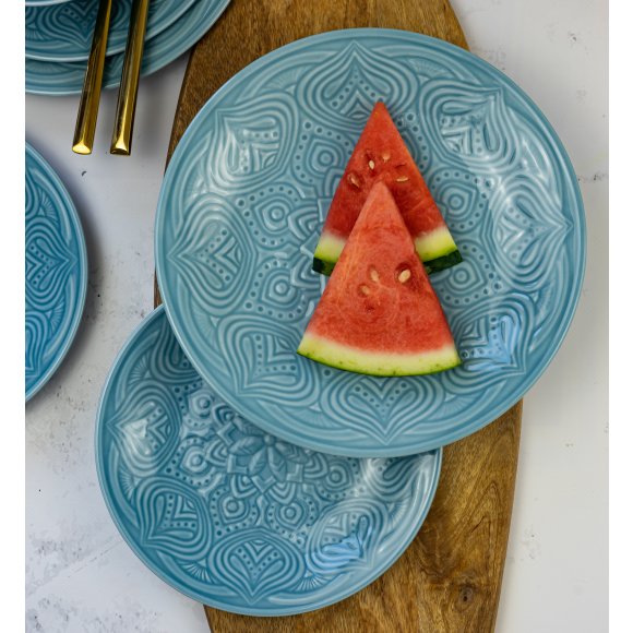 LUBIANA ORIENTAL | K6 NIEBIESKI | Serwis obiadowy 12/36 el | porcelana