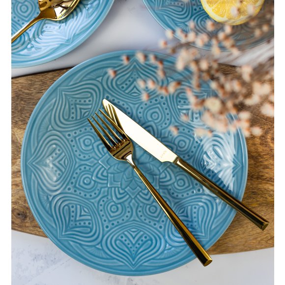 LUBIANA ORIENTAL | K6 NIEBIESKI | Serwis obiadowy 12/36 el | porcelana