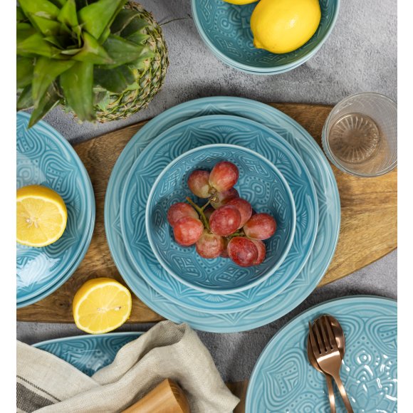 LUBIANA ORIENTAL | K6 NIEBIESKI | Serwis obiadowy 18/54 el | porcelana