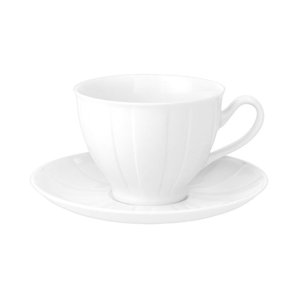 ĆMIELÓW OKTAWA 0001 BIAŁA Zestaw kawowy / do herbaty 18 el / 6 osób / porcelana