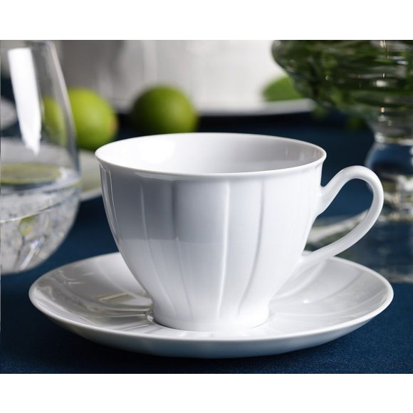 ĆMIELÓW OKTAWA 0001 BIAŁA Zestaw kawowy / do herbaty 18 el / 6 osób / porcelana