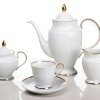 ĆMIELÓW ASTRA G067 ZŁOTA WSTĘGA Zestaw kawowy 22 el / 6 osób / porcelana
