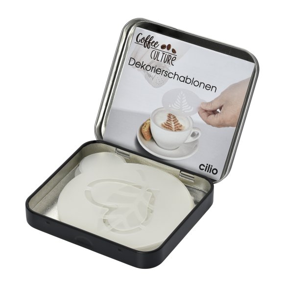 CILIO COFFEE CULTURE Szablony do dekoracji kawy - 6 wzorów / FreeForm