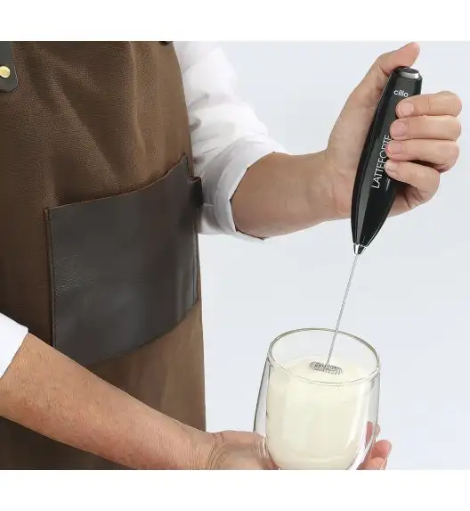 CILIO LATTEFORTE Spieniacz do mleka na stojaku 23 cm / biały / FreeForm