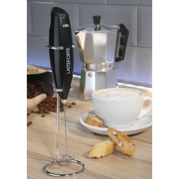 CILIO LATTEFORTE Spieniacz do mleka na stojaku 23 cm / metaliczny błyszczący / FreeForm