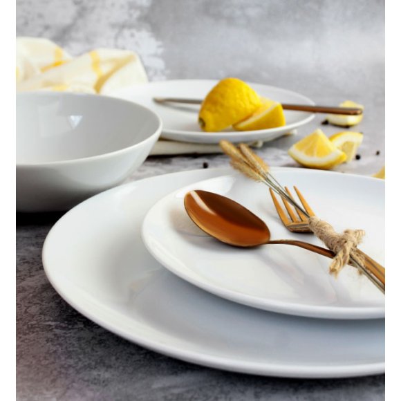 LUBIANA BOSS 12x Talerz do ciasta 16,5 cm | biała porcelana