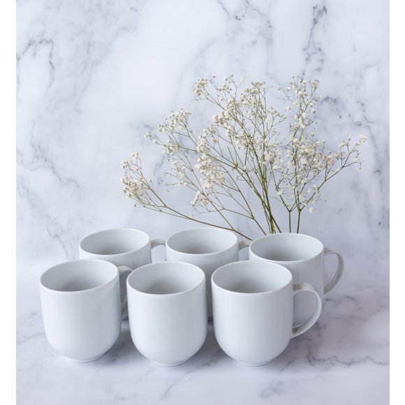 LUBIANA VANILLA 6x Kubek 550 ml | biały | porcelana luzem