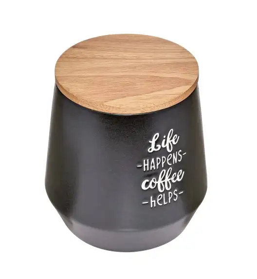 CILIO COFFEE CULTURE Pojemnik kuchenny 1 l z pokrywką ⌀ 10,5 cm / czarny / FreeForm