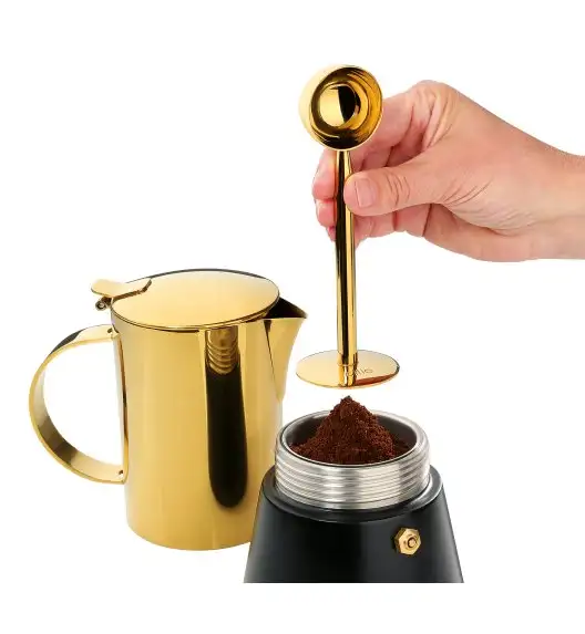 CILIO COFFEE CULTURE Stalowa miarka do kawy z tamperem / złota / FreeForm
