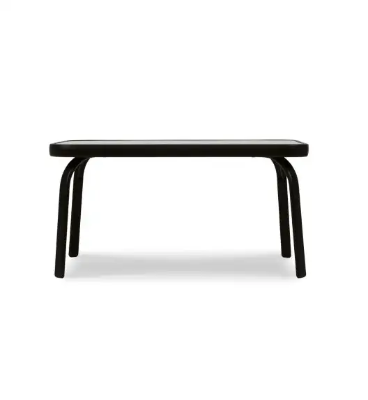 TADAR PANAMA Zestaw mebli ogrodowych / ławka + 2 krzesła + prostokątny stolik ze szklanym blatem