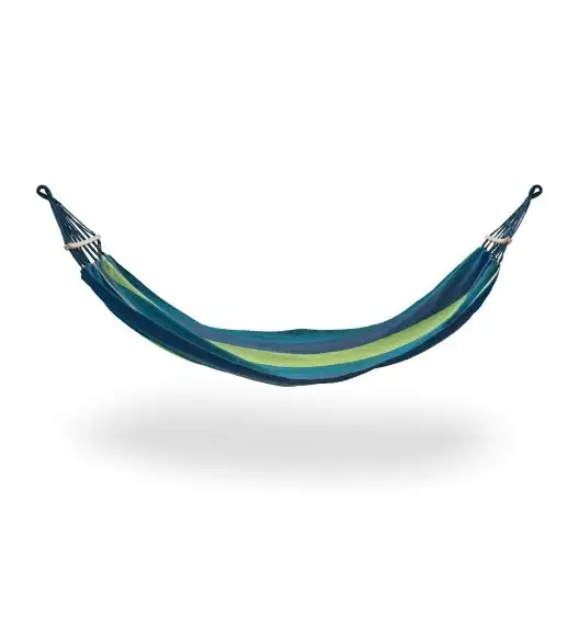 TADAR PASKI Hamak ogrodowy 200 x 150 cm + 2 liny 300 cm + pokrwiec / niebieski / dla 2 osób