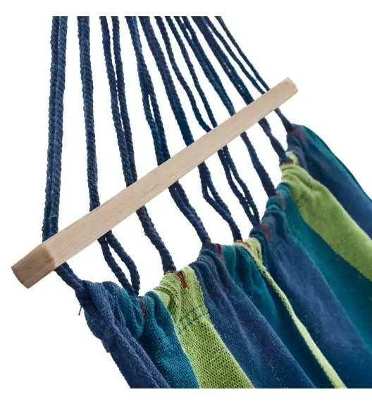 TADAR PASKI Hamak ogrodowy 200 x 150 cm + 2 liny 300 cm + pokrwiec / niebieski / dla 2 osób