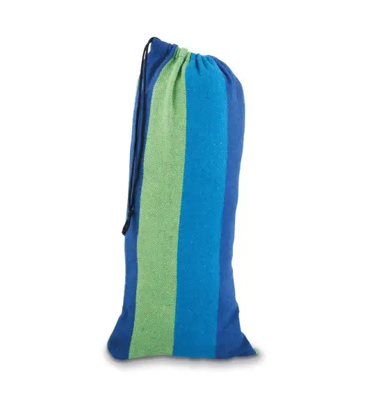 TADAR PASKI Hamak ogrodowy 200 x 150 cm + 2 liny 300 cm + pokrwiec / niebieski / dla 2 osób