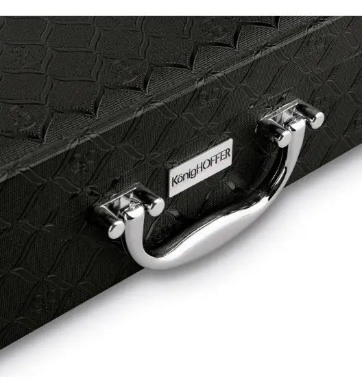 KONIGHOFFER HAILEY Sztućce Komplet 72 el w walizce skórzanej / 12 osób / połysk