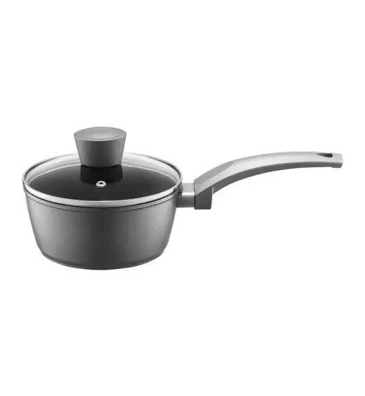 AMBITION VERSO Komplet garnków z pokrywkami 20, 24, 28 cm + rondel 16 cm + patelnie 20, 24, 28 cm + pokrywki szklane TADAR / aluminium / indukcja