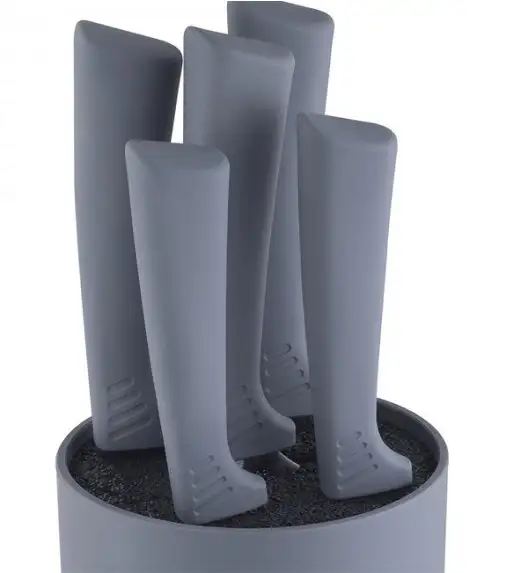 GERLACH SMART GREY Komplet 5 noży w bloku +ostrzałka 3w1