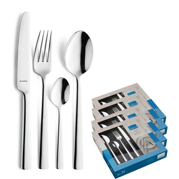 AMEFA BLISS Sztućce UE 96 el w pudełku kwadratowym / 24 os / połysk / stal nierdzewna
