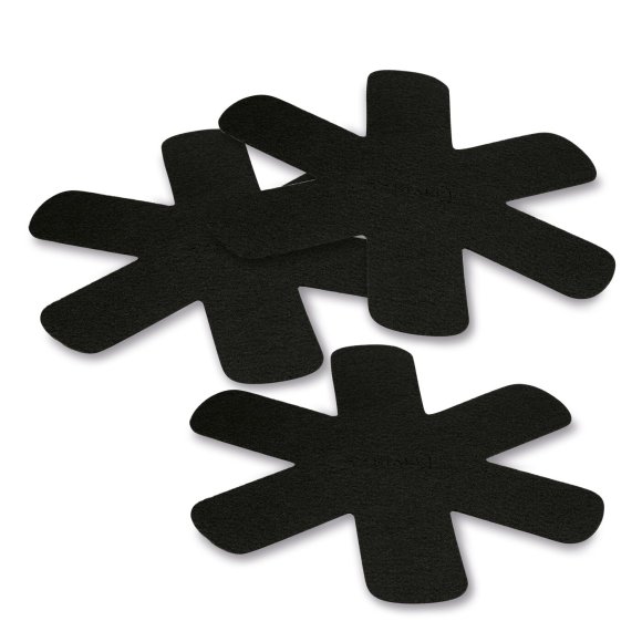 STARKE PRO Komplet 3 przekładek / osłonek filcowych do patelni i naczyń / 33, 35, 38 cm / czarne