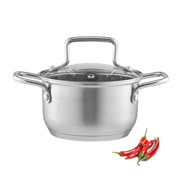 AMBITION HUGO Garnek z pokrywką 16 cm / stal nierdzewna / indukcja