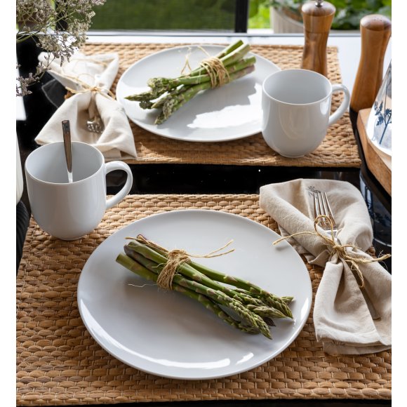 LUBIANA VANILLA Serwis obiadowy 24 el dla 6 osób | biała porcelana