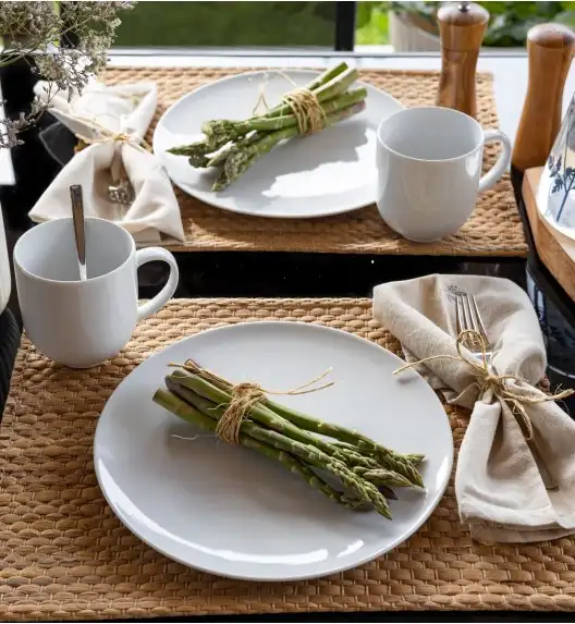 LUBIANA VANILLA Serwis obiadowo - kawowy 36 el dla 6 osób | biała porcelana