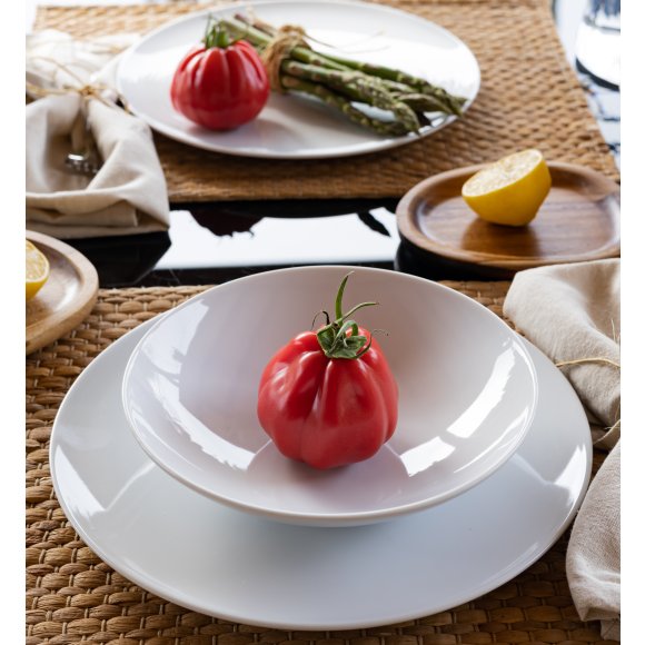 LUBIANA VANILLA Serwis obiadowy 36 el dla 12 osób | biała porcelana
