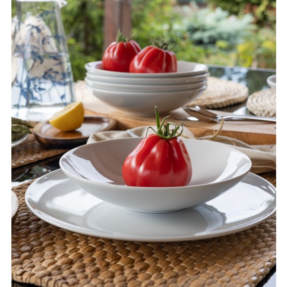 LUBIANA VANILLA Serwis obiadowy 36 el dla 12 osób | biała porcelana