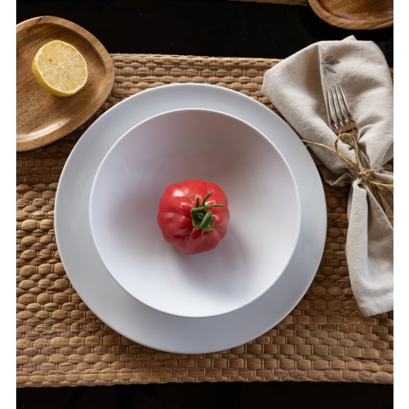 LUBIANA VANILLA Serwis obiadowy 36 el dla 12 osób | biała porcelana