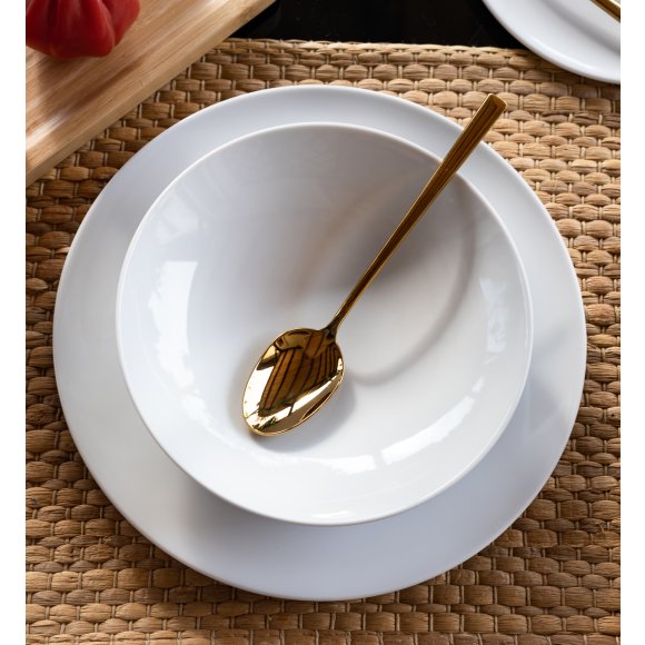 LUBIANA VANILLA Serwis obiadowy 72 el dla 24 osób | biała porcelana