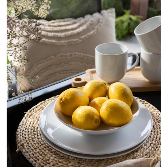 LUBIANA VANILLA Serwis obiadowy 72 el dla 24 osób | biała porcelana
