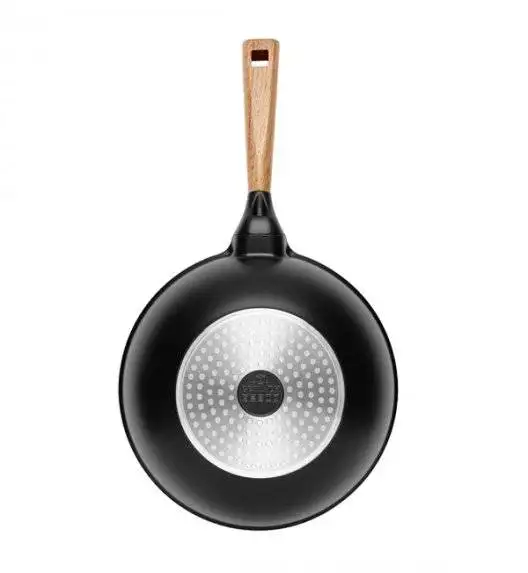 GERLACH NATUR EVO Wok z powłoką ceramiczną ILAG® Non-Stick / 28 cm + pokrywka silikonowa uniwersalna 24/26/28 cm