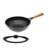 GERLACH NATUR EVO Wok z powłoką ceramiczną ILAG® Non-Stick / 28 cm + pokrywka silikonowa uniwersalna 24/26/28 cm