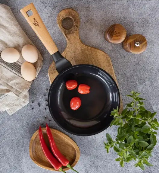 GERLACH NATUR EVO Komplet patelni z powłoką ceramiczną ILAG® Non-Stick / 20, 24, 28 cm + Wok 28 cm