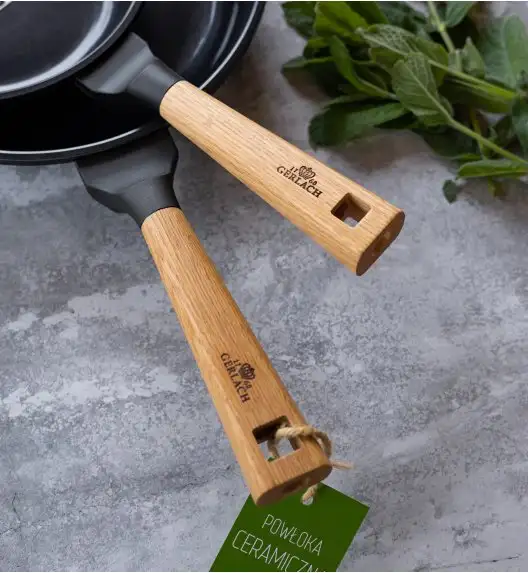 GERLACH NATUR EVO Komplet patelni z powłoką ceramiczną ILAG® Non-Stick / 20, 24, 28 cm + Wok 28 cm